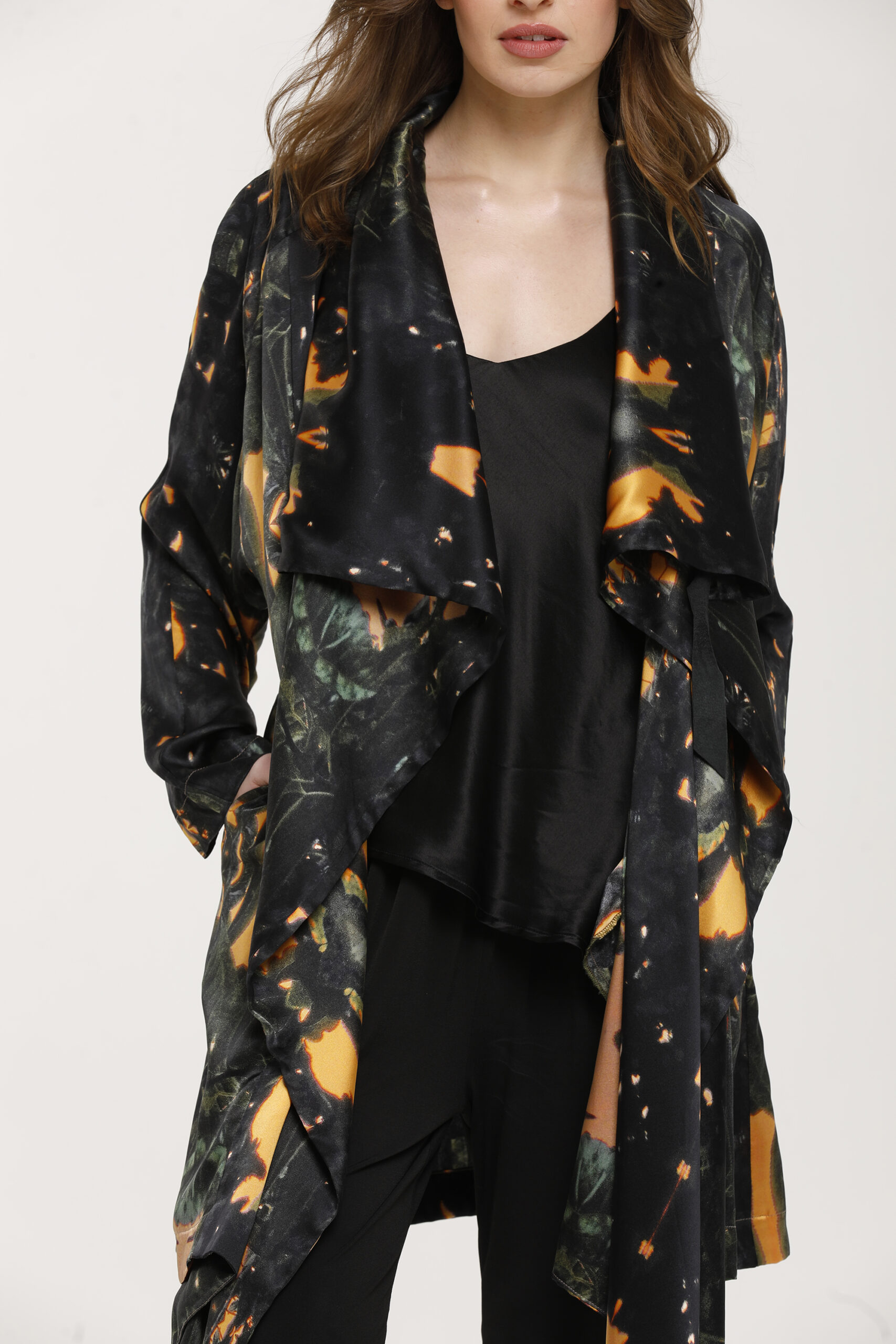 Kimono Silk Duster - Dark Night - Aneka Manners